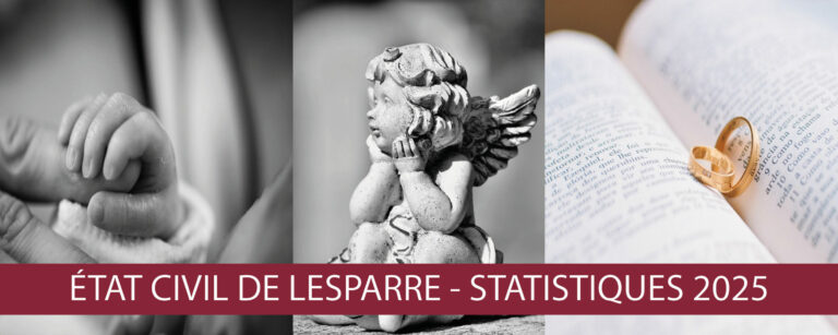 Etat civil Lesparre – Statistiques 2025
